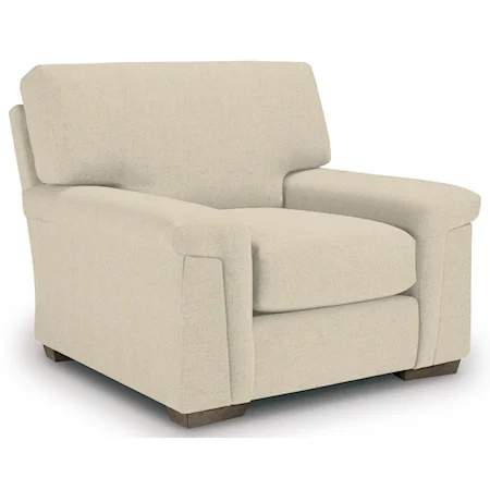 Casual Chair with Plush Pillow Arms
